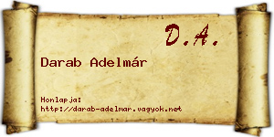 Darab Adelmár névjegykártya